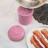 Harold Import HIC 00544 Silicone Bacon Bin Grease Holder 1 Cup Pink - 3 of 3