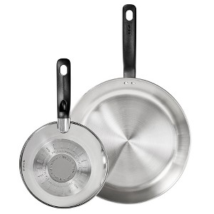 T-Fal Simply Cook 2pc (8.5" and 11") Stainless Steel Fry Pan Set - 1 of 4