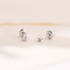 Girl's My First Solitaire Screw Back Sterling Silver Earrings - In Season Jewelry - 4 of 4