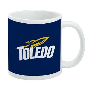 University of Toledo Rockets Logo Ceramic Coffee Mug Novelty Gift Mugs for Coffee Tea and Hot Drinks 11oz White - 1 of 4