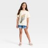 Girls' Short Sleeve Oversized Rainbow Ice Cream Graphic T-Shirt - Cat & Jack™ Cream - 4 of 4