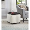 NicBex 18" Storage Ottoman Square Foot Rest Velvet Cube Storage Ottoman Bench with Coffee Tray for Bedroom, Living Room - 2 of 4