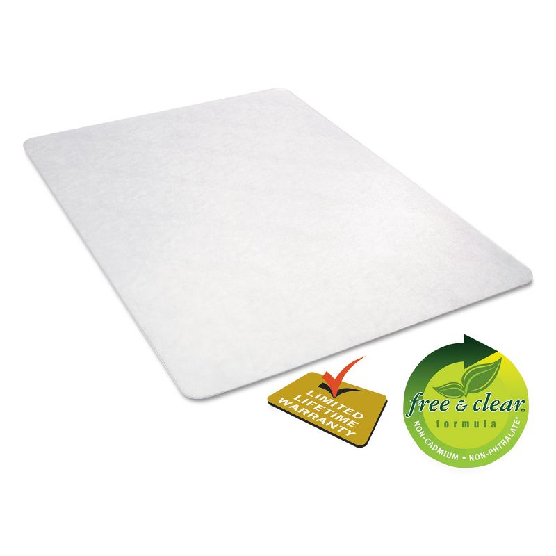 3'9"x4'5" Rectangle Solid Vinyl Office Chair Mat Clear - Deflecto, 4 of 10