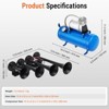 Train Horn Kit, 150DB Truck Air Horn with Compressor for Universal 12V Vehicles - 2 of 4