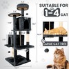 Modern Multicoloured 600GSM Soft Plush Cat Tree Pet Tower with Top Perch and Hanging Ball - 2 of 4