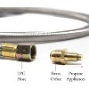 GasOne 4 ft Regulator and Propane Brass Orifice Steel Braided Hose,  2113+50105 - 4 of 4