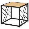 HOMCOM Modern End Table, Accent Side Table with Metal Frame for Living Room, Black - 4 of 4