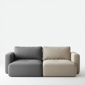 Rennnsan Modular Scandinavian Sofa in Gray and Beige - 1 of 1