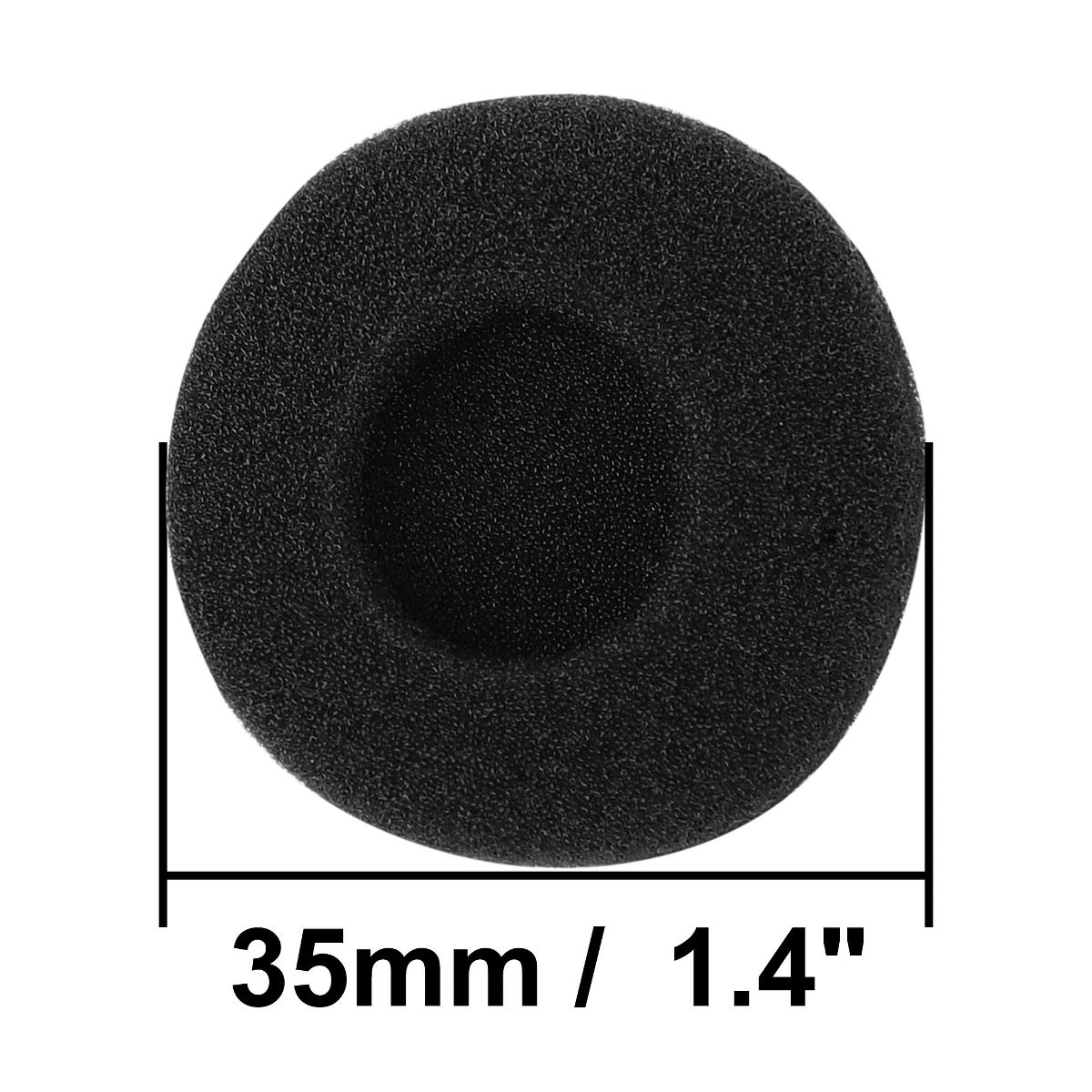 Unique Bargains uxcell Headphone Earpad 3.5cm, Black 10 Pcs - thumbnail 7