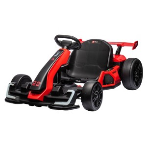 24V Kids Go Kart,300W Powerful Electric Drift Kart Car with Adjustable Seat - 1 of 4