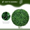 NicBex Artificial Ball Boxwood Topiary Trees, Set of 2, Indoor/Outdoor Faux Fake Plants in Pot, Perfect for Home Office Living Room Decor - 4 of 4