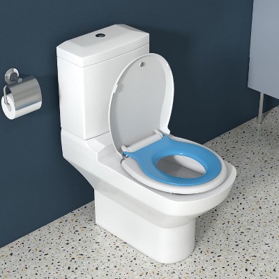 Toddler Potty Training Seat Built-In, Quiet-Close Lid, Safe PP Material, Easy Installation & Release with Hardware