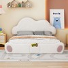 TiramisuBest Queen size Cloud-shaped Headboard Upholstered Platform Bed with Rounded Footboard and Pocket - 2 of 4