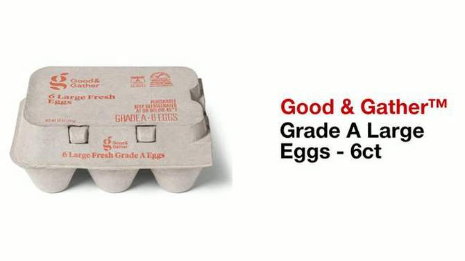 Grade A Large Eggs - 6ct - Good &#38; Gather&#8482;, 2 of 5, play video