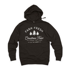 Simply Sage Market Women's Graphic Hoodie Farm Fresh Christmas Trees - 1 of 2