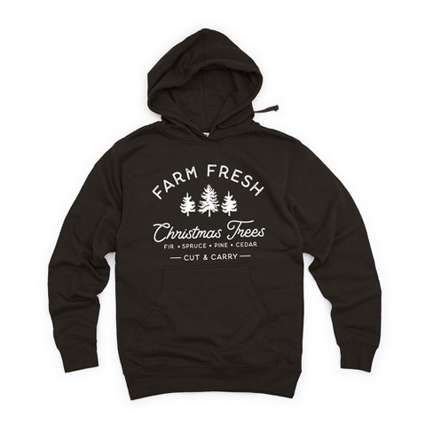 Simply Sage Market Women's Graphic Hoodie Farm Fresh Christmas Trees - image 1 of 2