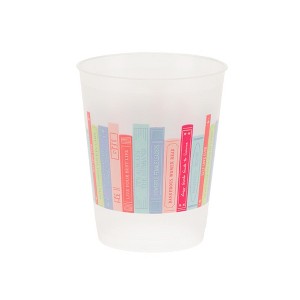 Jollity & Co. - Book Club "Bookshelf" Flex Cups - Pack of 8 Plastic Cups - 1 of 2