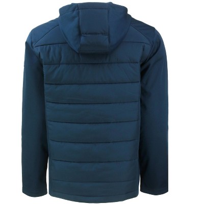 Cutter & Buck Evoke Hybrid Eco Softshell Recycled Full Zip Mens Big & Tall Hooded Jacket - Navy Blue - XLT — фото 2