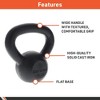 BodySport Cast Iron Kettlebells – Strength Training Kettlebell for Weightlifting, Core Training, & Conditioning - 4 of 4