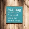 Slickblue Funny Mermaid Wood Sign, Routed Slot for Hanging, Wall or Shelf Decor, Rustic Look, 7x7 Size, Color Options - 3 of 3