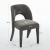 Dronkon Set of 2 Chenille Dining Chairs, Modern Kitchen & Dining Room Chairs with Iron Frame, 300lb Capacity - 2 of 4