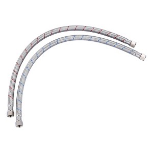 WOWOW 3/8 in. Compression x 3/8 in. Compression x 12 in. Braided Stainless Steel Faucet Connector - 1 of 4