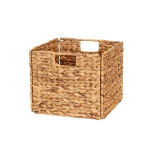 Foldable Wicker Storage Bin, Water Hyacinth - 1 of 4