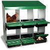 Jojoka Chicken Nesting Box with Lid, Roll-Away Nest Box for Chicken Coop, Chicken Laying Box Without Bracket Legs to Protect Eggs - 2 of 4