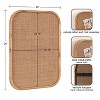 Kate & Laurel All Things Decor 20"x36" Planche Rattan Wall Pinboard Rustic Brown - 2 of 4