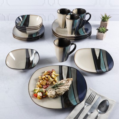 Gibson Elite Althea Multicolor Ceramic 16-Piece Dinnerware Set