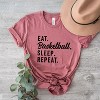 Simply Sage Market Women's Eat Basketball Sleep Repeat Short Sleeve Graphic Tee - 3 of 3