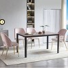 Set of 4 Modern Velvet Dining Chairs with Upholstered Hollow Back and Golden Metal Legs for Dining Room-Baofuwish - 3 of 4