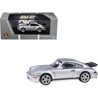 1987 RUF CTR Yellowbird Silver Metallic 1/64 Diecast Model Car by Paragon