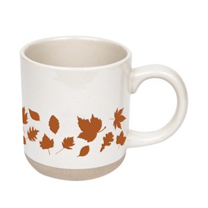 Sweet Water Decor Orange Leaves Stoneware Coffee Mug -14oz - 1 of 3