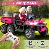 Costway 2 Seater Ride On UTV 24V Kids Electric Vehicle Dump Truck with Remote Control Dump Bed and Extra Shovel - 4 of 4