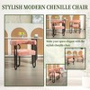 Kumasinova 1PC/2PCS Modern Accent Chair,Plush Chenille/PU Leather Arm Chair with Metal Frame,300lb Capacity Living Room Chair & Dining Chair - 4 of 4