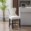 WestinTrends 24" Tufted Velvet Counter Stool - 2 of 4