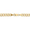 Black Bow Jewelry Men's 6.5mm, 14k Yellow Gold, Hollow Curb Link Chain Bracelet - 3 of 4