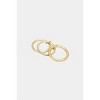 Slickblue 3-Piece Gold Ring Set, Single Band Style with Sparkling Rhinestones, Boho Chic Look, Size 6 - 3 of 3
