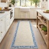 Area Rugs for Living Room Bedroom Modern Floral Bordered Rug Non-Slip Low Pile Accent Carpet Soft Foldable Rug Home Decor - 2 of 4