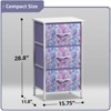 Sorbus Nightstand with 3 Drawers - Steel Frame, Wood Top & Easy Pull Fabric Bins - Perfect for Home, Bedroom, Office & College Dorm - 4 of 4