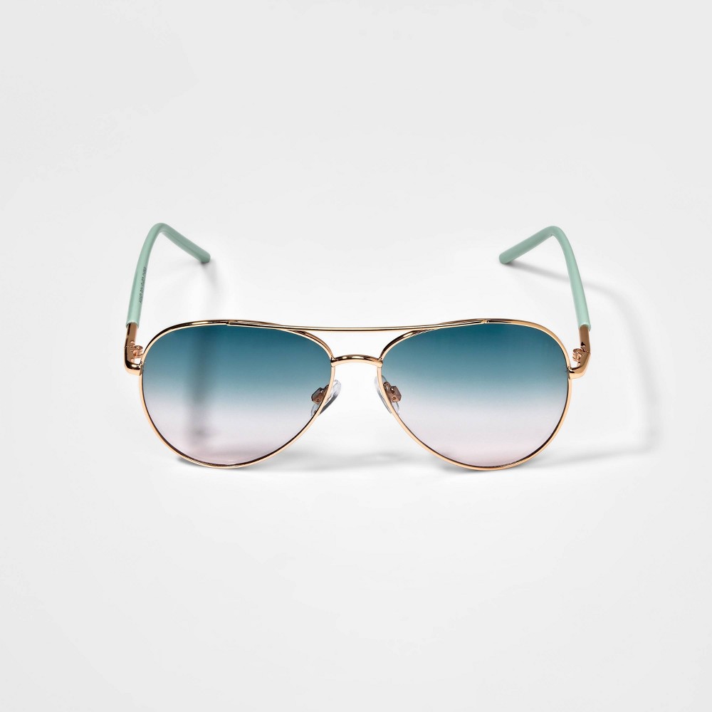 Girls' Mint Aviator Sunglasses - art class™ Gold