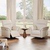 Power Recliner Chair Swivel Glider, Upholstered Faux Leather Nursery Reclining Sofa Chair with Charging Port, Adjustable Footrest - 4 of 4