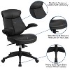 Flash Furniture Kale Mid-Back Black LeatherSoft Executive Swivel Ergonomic Office Chair with Back Angle Adjustment and Flip-Up Arms - 3 of 4