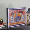 Raz Imports 18" Halloween Stamped “BEWARE” Metal Wall Art - Orange/Gray - 3 of 3