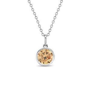 Girls' Birthstone Cubic Zirconia Sterling Silver Necklace - In Season Jewelry - 1 of 4