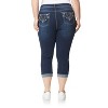 WallFlower Women's Luscious Curvy 23.5" Crop Mid-Rise Bling Insta Stretch Juniors (Available in Plus Size) - 2 of 4