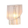 PAKOKULA Modern 1-Light Chrome Finish Crystal Column Wall Sconce with Fabric Shade - 2 of 4