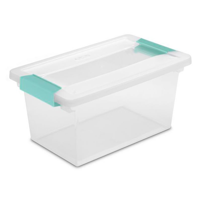 Sterilite 64 Quart Latching Clear Plastic Storage Organizer Tote Container Bin Box, 6 Pack & Medium Clip Boxes for Organization and Storage, 4 Pack, 4 of 7