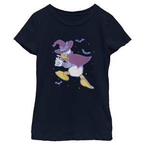Girls Mickey & Friends Halloween Donald Duck Plotting Art T Shirt - 1 of 4